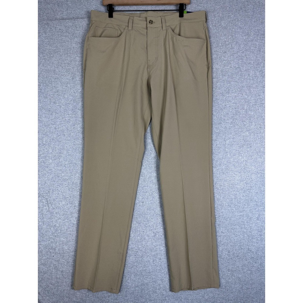 Ben Hogan Pants Mens 36x32 Beige Golf Stretch Moisture Wicking UPF 50 Sun